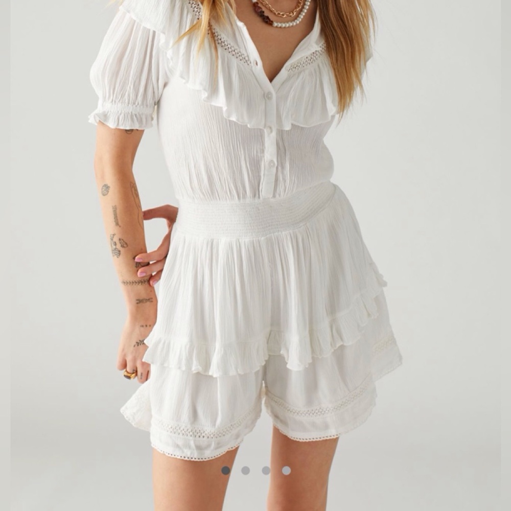 UO Topanga Ruffle Romper